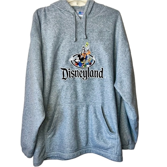 Disney Tops - Disney Resorts Disneyland Gray Embroidered Hoodie Size XXL